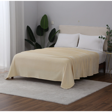 Frazada super suave 1 plazas y media NATURAL