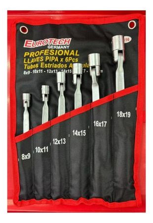 Juego de Llaves Pipa Eurotech 6 Piezas