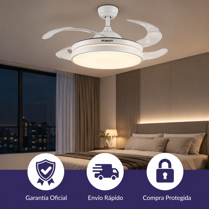 Ventilador Techo Retráctil Peabody Pe-vtrdc411b 42 Pulgadas - Vista 9