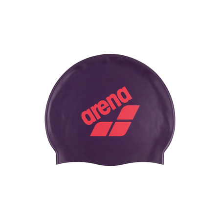 Gorra De Natación Arena Big Logo Silicona Adulto Plum Bright Coral (200)