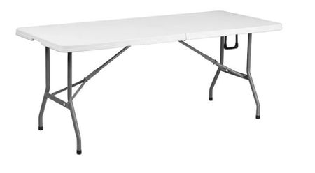 Mesa Plegable Pvc 180cm Cl-180d Blanca Circle Line