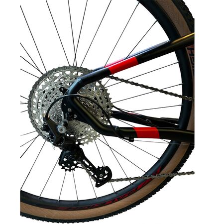 Bicicleta Raleigh Mojave 5.0 /Talle: 17"/M _ Negro/Rojo_Cuadro de Aluminio/12Vel Shimano/MonoPlato/Rod.29_ Línea 2026