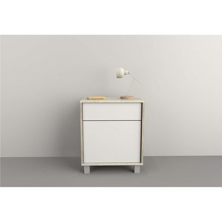 Mesa De Luz 1 Puerta 1 Cajón Tables Cod: 6426 Nevado-Everest