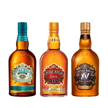 Set Whiskys Chivas Regal Seleccion x 3 Con Estuche