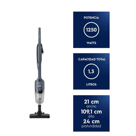 Aspiradora Vertical con Cable Electrolux 1250W 2 en 1 con Filtro HEPA STK21 Azul Marino 50Hz/60Hz