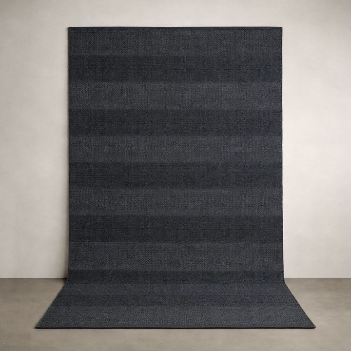 Alfombra simil Yute Charcoal rayas Grey - 250x350 cm - Vista 4