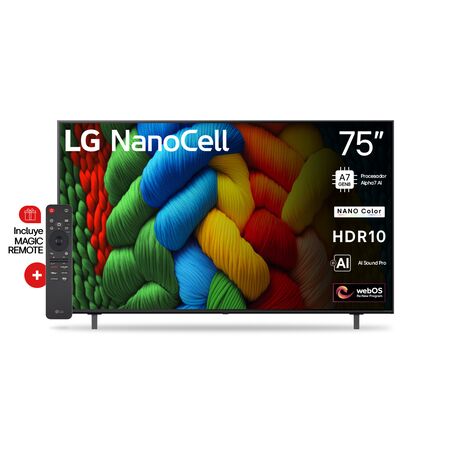 Smart TV LG NanoCell 75" Ultra HD AI ThinQ 75NANO80ASA