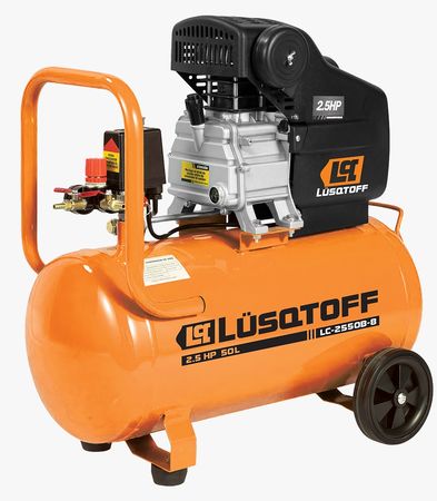 Compresor De Aire Electrico Portatil Lusqtoff Lc-2550 50lts Naranja 50 Hz Monofásica