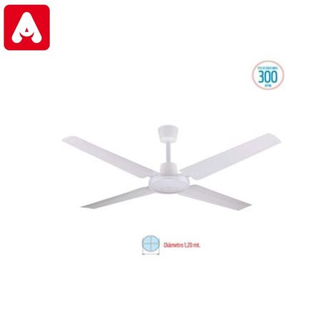 VENTILADOR DE TECHO LILIANA VTHB104 CHAPA BLANCA SIN LUZ - 4606186