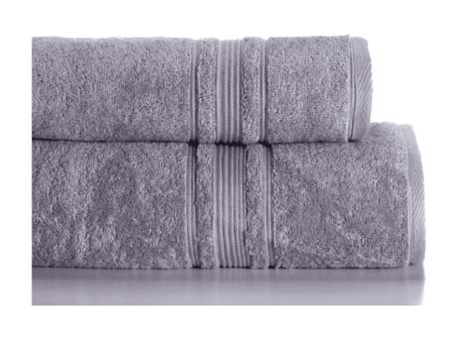 Juego De Toalla Y Toallon Danubio Classic 100% Algodon Color Gris