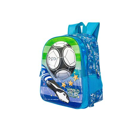 Mochila Escolar Reforzada Nene Varon Primaria Diseño 3D Pelota Futbol QD40