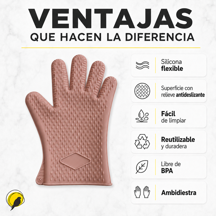 Manopla De Silicona Aislante Para Horno Verde - Vista 4