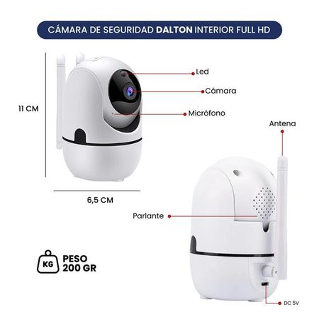 Cámara de Seguridad Dalton Interior WiFi 3mp FHD DA-CAM01