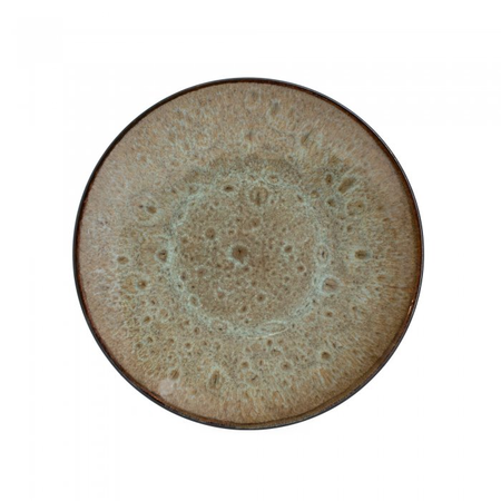 Plato Postre 21 Cm Sakura Porcelana Reactive Glaze V1919-21s Verde Musgo