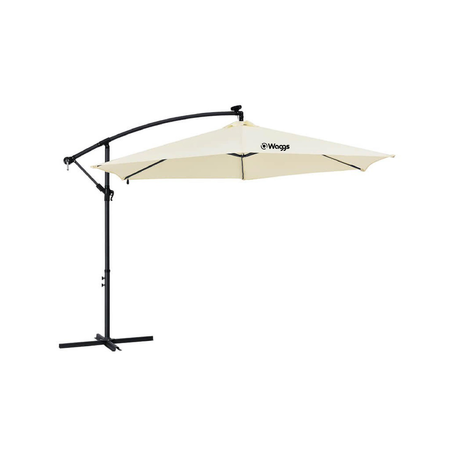 Sombrilla Parasol Lateral Waggs Grande 3m con Proteccion UV Beige