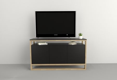 Mesa Tv 1,33m Olmo F. Negro M. Tables