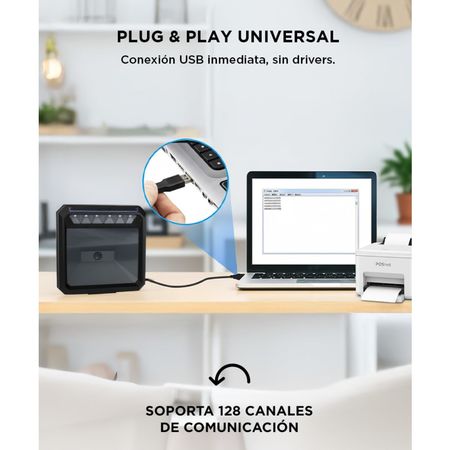 Lector De Código De Barras Gadnic BAR14 Omnidireccional