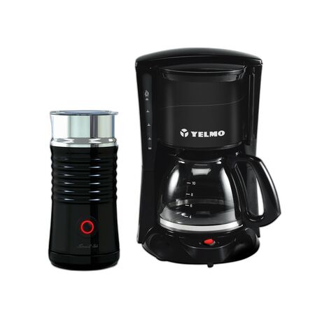 Combo Espumador Smart-tek MF850 + Cafetera Yelmo 12 Pocillos 800W