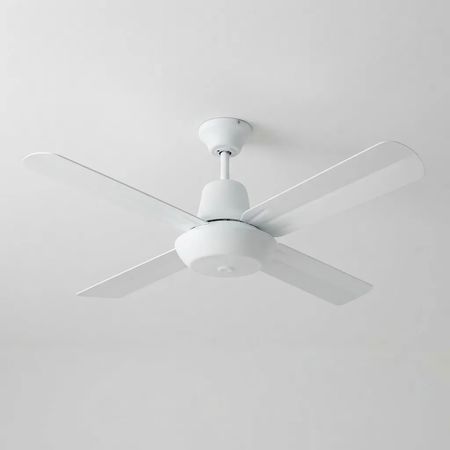Ventilador Techo Crivel 90w/4 Aspas Metal/5 Vel Blanco