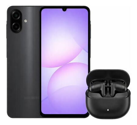 Combo Samsung Galaxy A07 64GB Negro + Auriculares Havit de Regalo