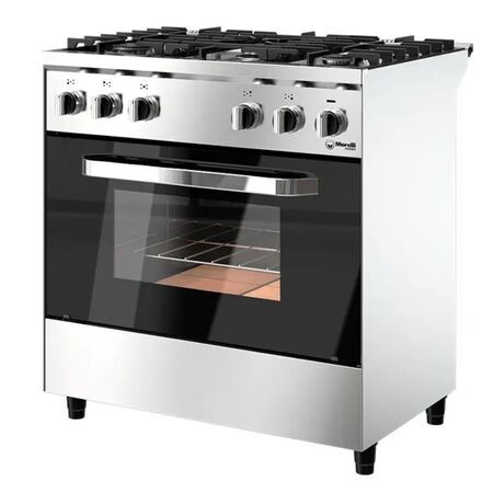 Cocina Multigas Morelli Acero Ex 5 Hornallas 82cm 16069