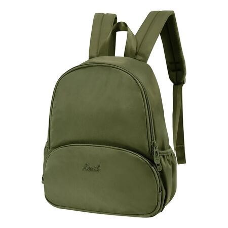 Mochila Urbana Para Mujer Kossok Diva Premium Verde Liso Militar