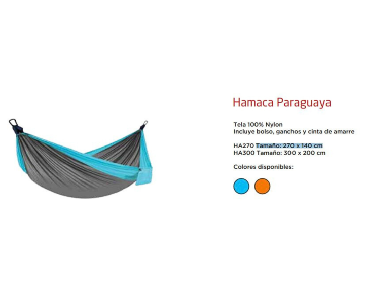 Hamaca Paraguaya 270x140cm Ha270a Celeste Outdoors - Vista 2