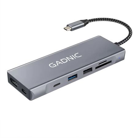 Adaptador HUB 8 en 1 Función De Almacenamiento En Disco Type C USB Macbook Notebook PC