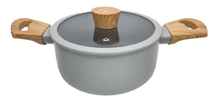 Cacerola Antiadherente 20 Cm Asas Scandi Grey Induccion Gris