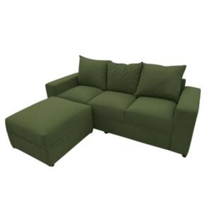 Sillon Milan tres cuerpos con camastro color Verde oliva - Vista 1