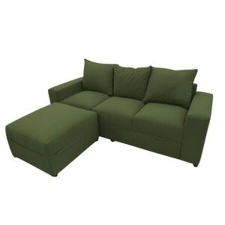 Sillon Milan tres cuerpos con camastro color Verde oliva