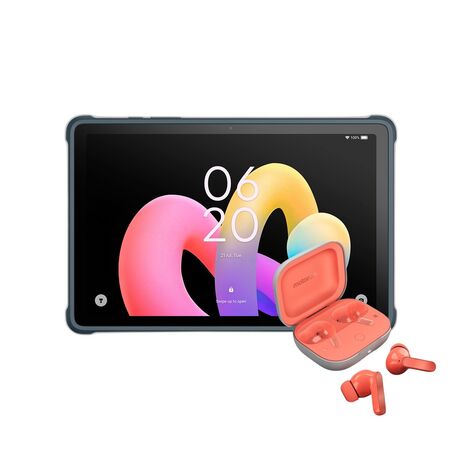 Combo Tablet TCL Pad 10L 128GB 4GB + Moto Buds Guitar Peach Pink