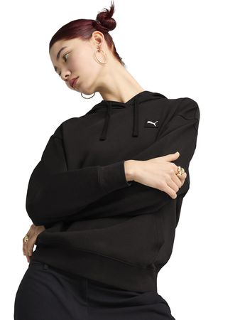 Buzo Puma Essentials Elevated Comfort Mujer Moda Negro