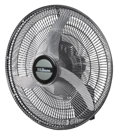 Ventilador De Pared Liliana Vwc2016 Con 3 Palas De Metal Estructura Negro Aspas Plateado Diámetro 20