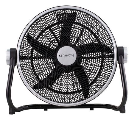 Ventilador Turbo De 20 Pulgadas Kanjihome Kjh-fh1211 5 Aspas Plasticas Color De La Estructura Negro Color De Las Aspas Negro  220v - 240v