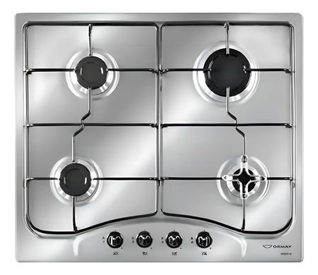 Anafe De Empotrar Ormay Spazio Ix Inox Multigas 4 Hornallas  Gris