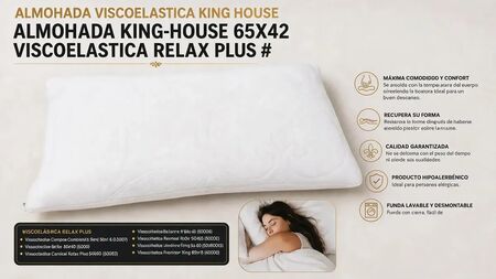 Almohada King-house 65x42 Viscoelastica Relax Plus