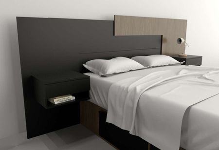 Respaldo Box 1,40m.y 1,60m. Nogal L. Negro M. Tables