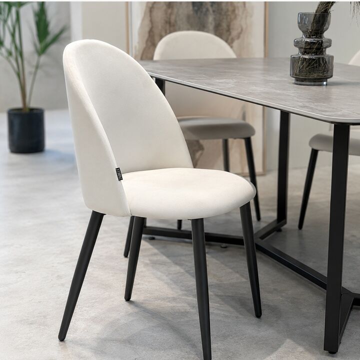 Juego de Comedor Albany Gris + 6 Sillas Cheers Beige - Vista 2