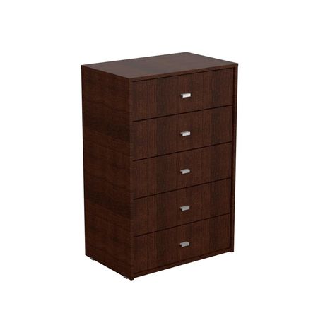 CHIFONIER 5 CAJONES CAJONERA MILENIAL MELAMINA MOSCONI 56729 COLOR WENGUE
