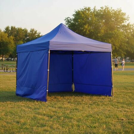 Gazebo Plegable C/ Pared 3x3m Black Jack Gaze02 Oxford 1080d Azul