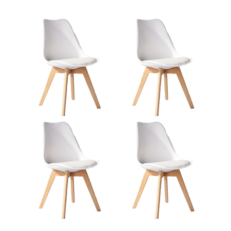 Silla De Comedor Tulip Pack de 4 Sillas Blanco