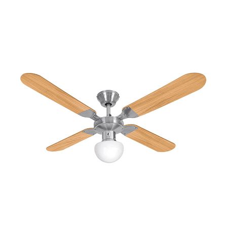 Ventilador de techo Liliana 4 Palas de Madera Reversibles 120cm