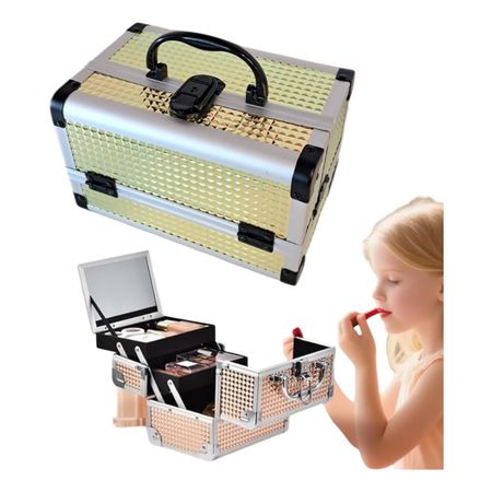 Maletin Porta Cosmetico Con Espejo Portatil Profesional