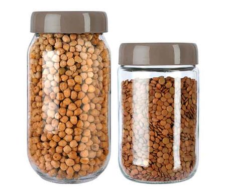 Set x 2 Frascos Carameleros Vidrio Contenedor Aston