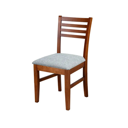 Silla Oriental Tauro Caoba con Asiento Tapizado Bambú Jasper 202-CAOBA-BJ