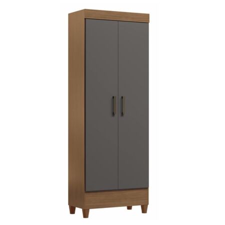 Mueble Multiuso Fit 2 Puertas Color Jatobá/Grafito Santos Andirá 165,5 cm de alto x 60 cm de ancho x 31,2 cm de prof (M0000549)