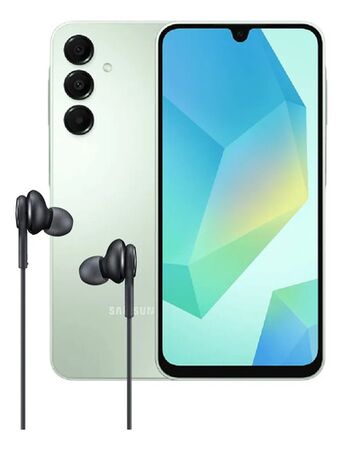 Combo Celular Samsung Galaxy A16 128/4GB Light Green + Auriculares Type-C Black
