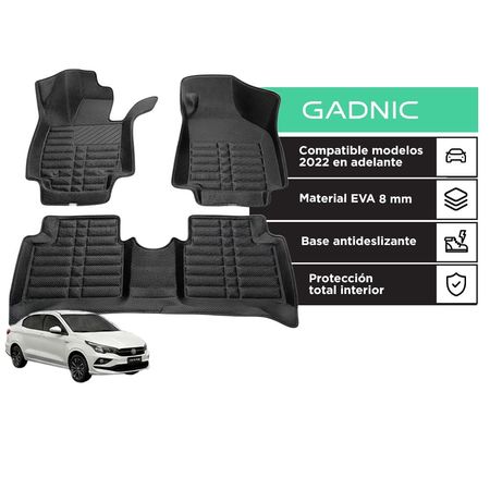 Cubre Alfombras Para Auto Gadnic 3D Fiat Cronos 2022 A Medida Kit 3 Piezas