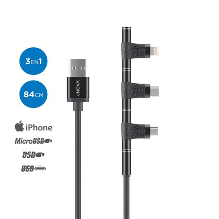 Cable USB eNova 3en1 84cm